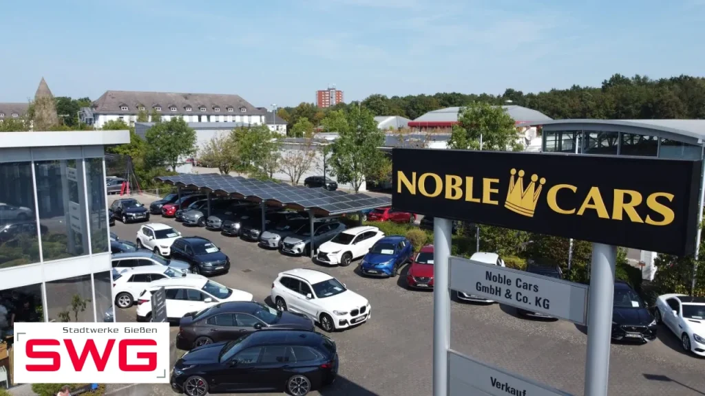 Solarcarports für Unternehmen 22 PV Parkplätze-Solar Parkplatz, Solarparkplatz, Sopago, Noble Cars 2, Kraftwerk