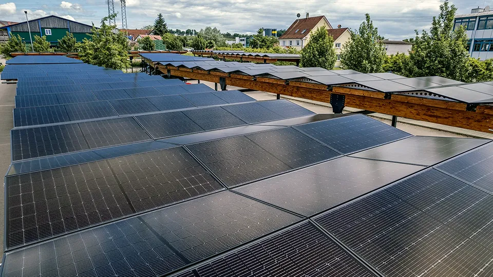 Nahaufnahme der Sopago-Solarmodule