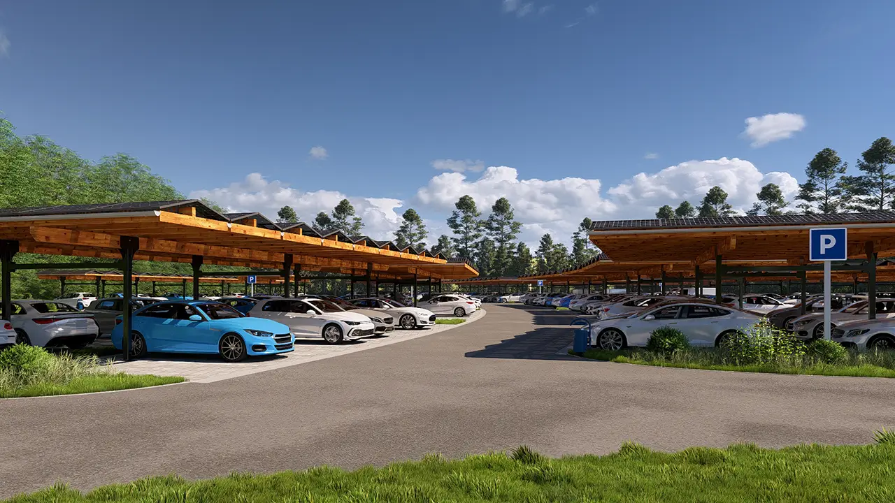 Sopago Solarparkplätze – erneuerbare Energie NaturTherme Templin