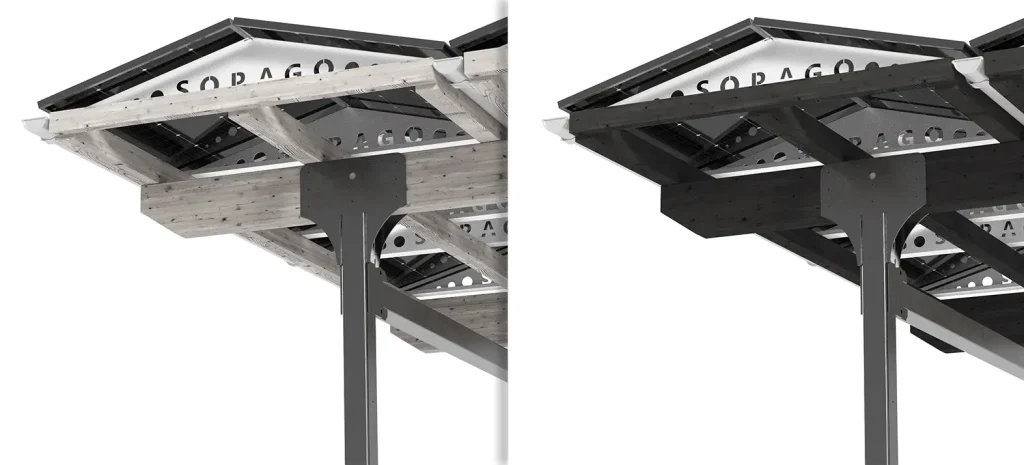 Solarcarports für Unternehmen 7 color wood sopago2 1