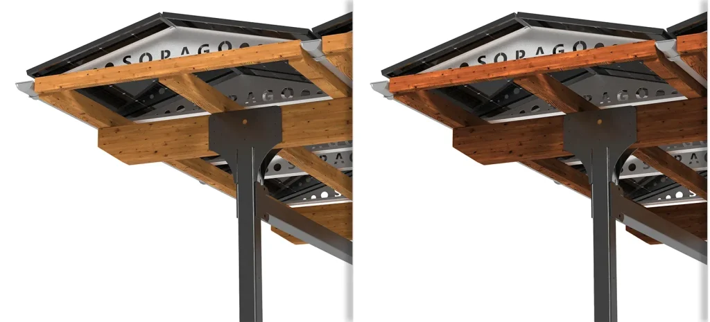 Solarcarports für Unternehmen 6 color wood sopago2 part1 1