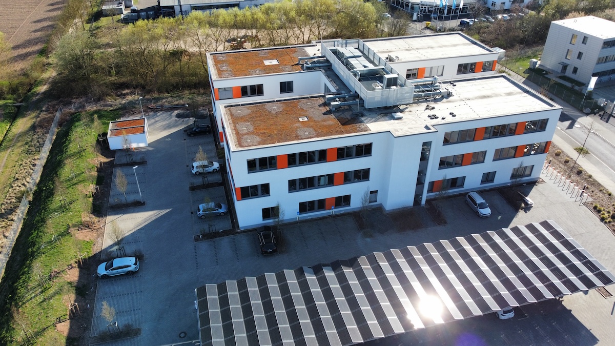 Business Hub Lenz Enserve Cappel Drohnensicht oben mit drin