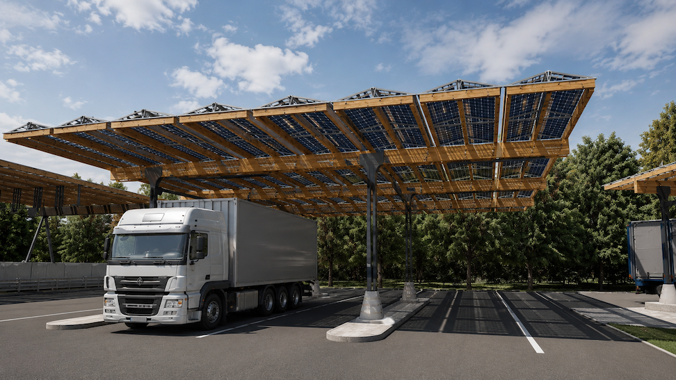 Produktübersicht 4 Sopago LKW Überdachung Truck Port Photovoltaik