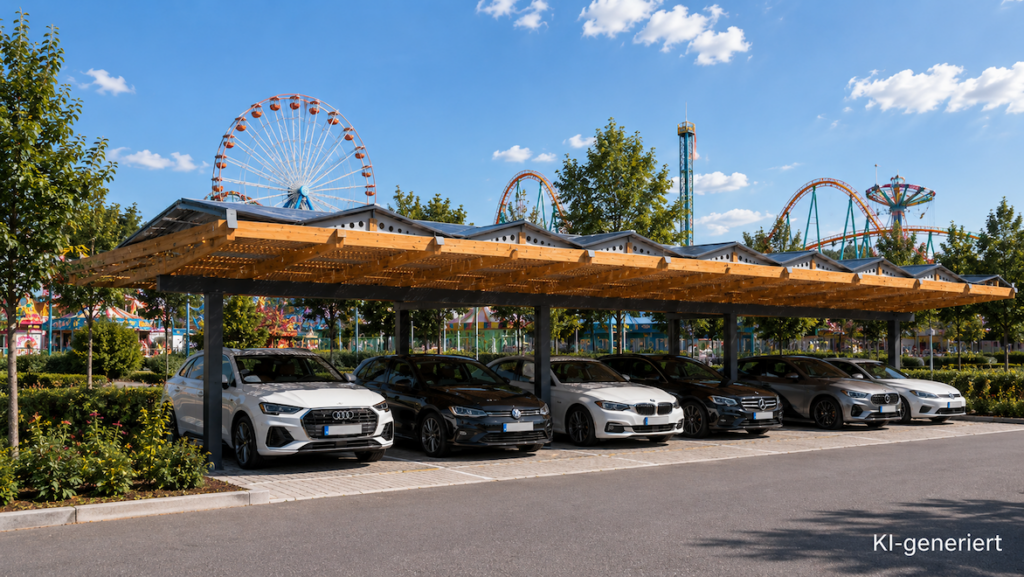 Solarcarport Freizeitpark 1 Solarcarport Freizeitpark mit SOPAGO und SOPABASE 3
